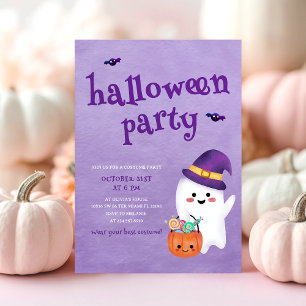 Niedliches Halloween Ghost Spooky-Party Einladung