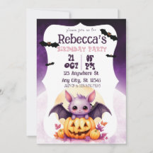 Niedliches Halloween Girl Halloween-Party Lila Bat