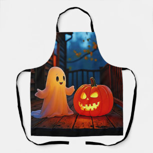 Niedliches Halloween-Glühdesign Schürze