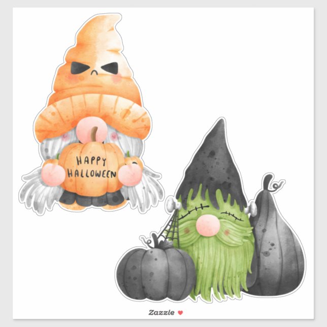 Niedliches Halloween-Gnome Aufkleber (Blatt)