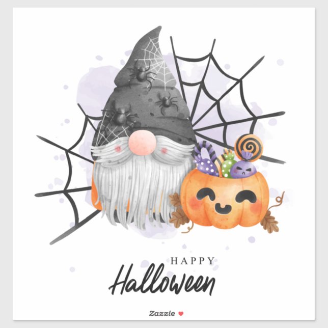 Niedliches Halloween-Gnome Aufkleber (Blatt)