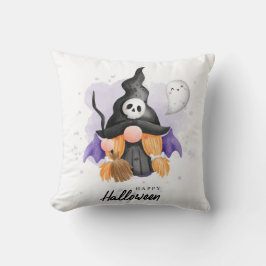 Niedliches Halloween Gnome Hexenkissen Kissen