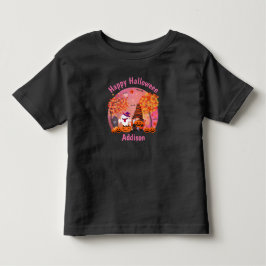 Niedliches Halloween-Gnome und Geist mit Text Kleinkind T-shirt