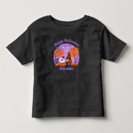 Niedliches Halloween-Gnome und Geist mit Text Kleinkind T-shirt