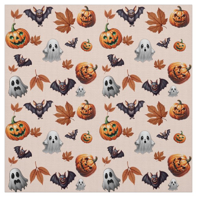 Niedliches Halloween-Herbstmuster Stoff (Muster)