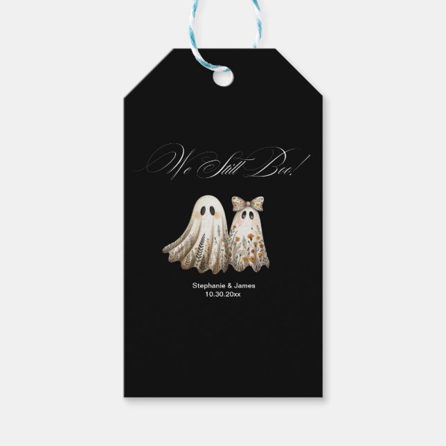 Niedliches Halloween-Hochzeitstag Geschenkanhänger (Vorderseite)
