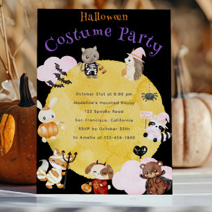 Niedliches Halloween-Kids-Kostüm-Party Einladung