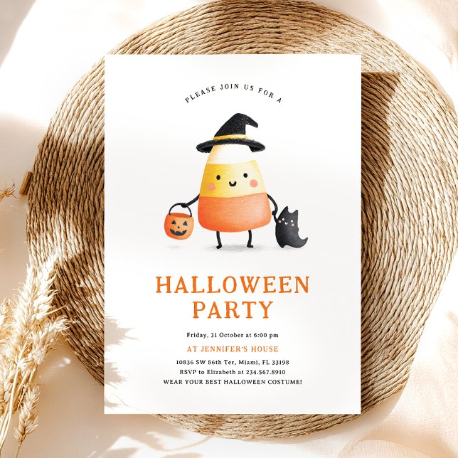 Niedliches Halloween Kids-Party Einladung (Von Creator hochgeladen)