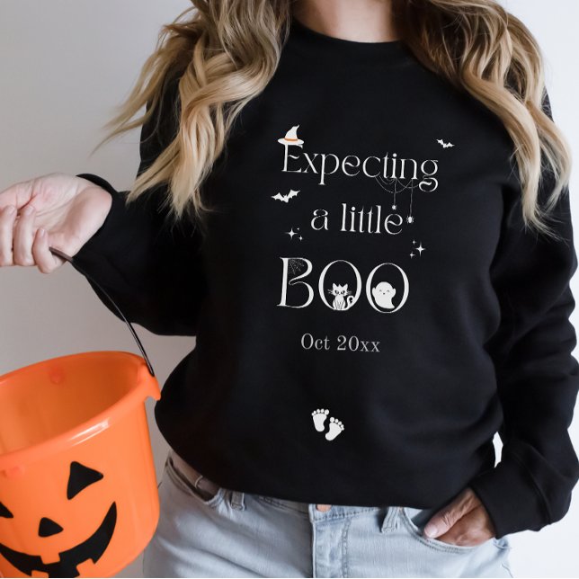 Niedliches Halloween-Kinderankündigung Schwangersc Sweatshirt (Von Creator hochgeladen)
