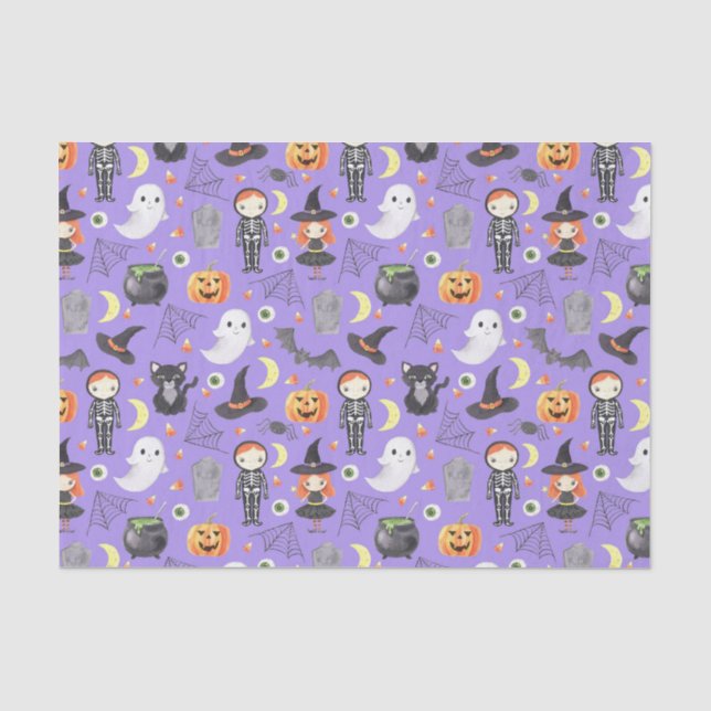 Niedliches Halloween-Kostüm Kinder Seidenpapier (Vorderseite)