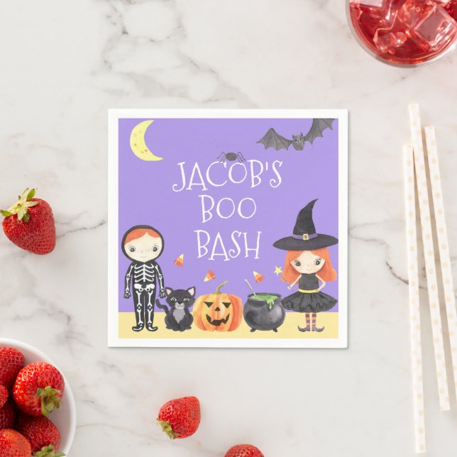 Niedliches Halloween-Kostüm Kinder Serviette (Beispiel)