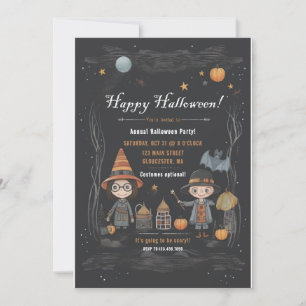 Niedliches Halloween-Kostüm-Party für Kinder Party Einladung