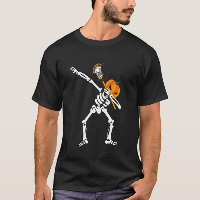 Niedliches Halloween Kostümabbbing Skelettin Lacro T-Shirt (Vorderseite)
