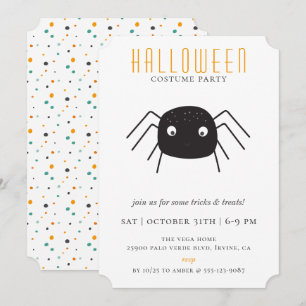 Niedliches Halloween-Kostümkost-Party Einladung