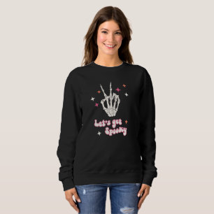 Niedliches Halloween Lasst uns verwöhnt werden Sweatshirt