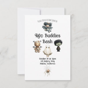 Niedliches Halloween Little Boo Bash Party Einladung