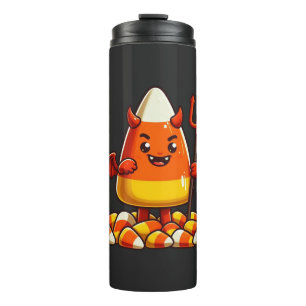 Niedliches Halloween-Maismonster Thermosbecher
