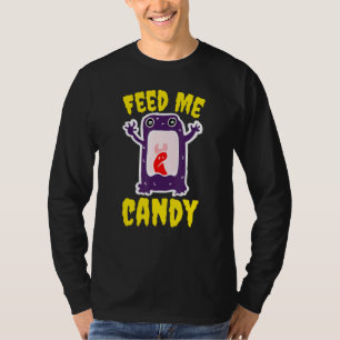 Niedliches Halloween-Monster-Schrei Fütterte mir C T-Shirt