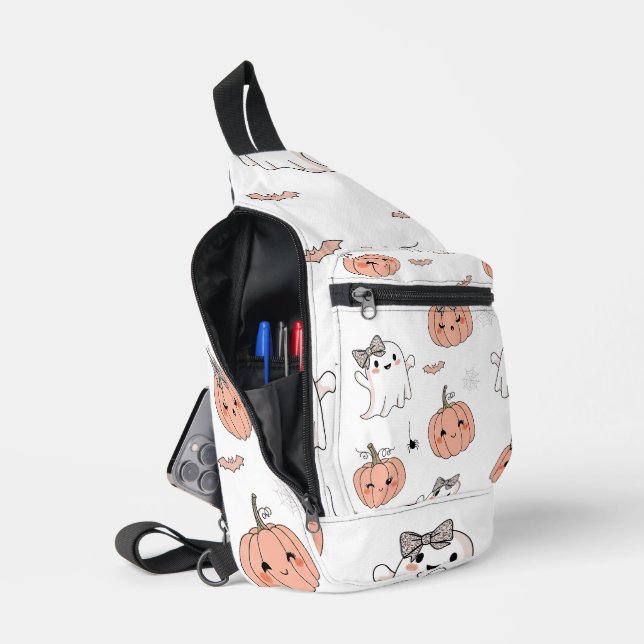 Niedliches Halloween-Muster Crossbody Bag (Offen)