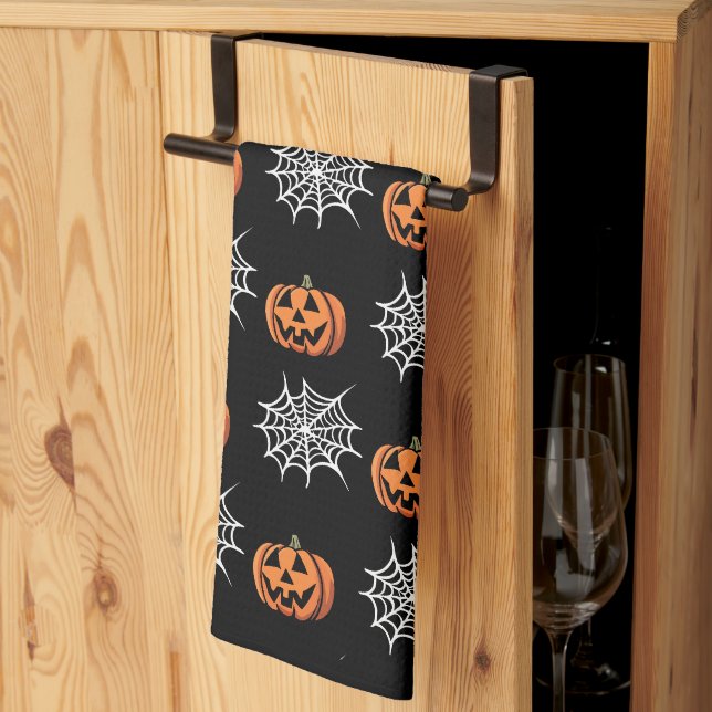 Niedliches Halloween-Muster Geschirrtuch (Drittel gefaltet)