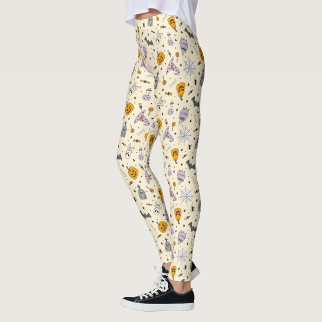 Niedliches Halloween-Muster Leggings (Links)