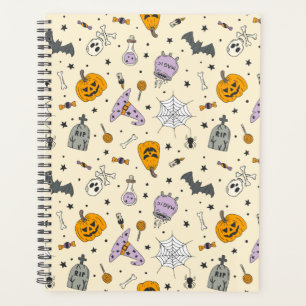 Niedliches Halloween-Muster Planer