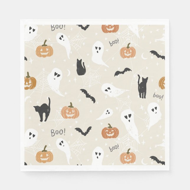 Niedliches Halloween-Neapel und Party Serviette (Vorderseite)