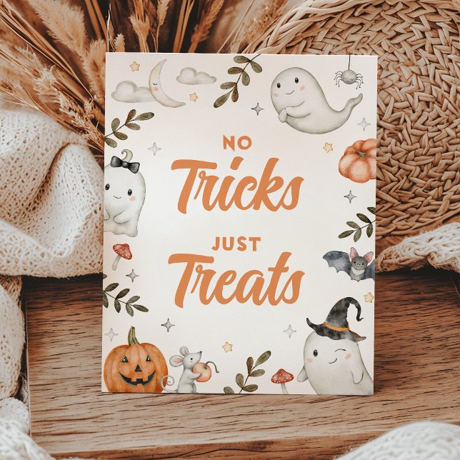 Niedliches Halloween No Tricks nur Leckereien sign Sockelschild (Von Creator hochgeladen)