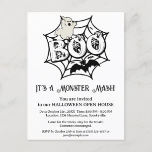 Niedliches Halloween Open House Einladung Postkart