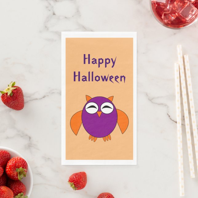 Niedliches Halloween-Owl Serviette (Beispiel)