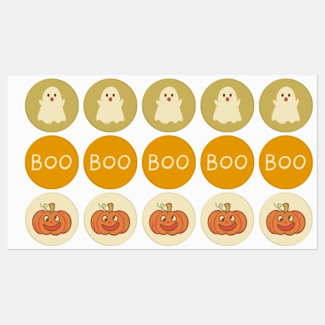 Niedliches Halloween-Pack Etiketten (Blatt)