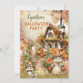 Niedliches Halloween-Party Einladung