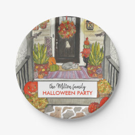 Niedliches Halloween-Party Pappteller