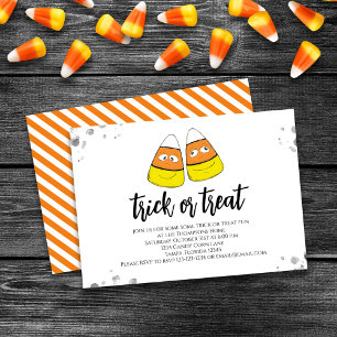 Niedliches Halloween-Party Trick oder Süßigkeiten Einladung
