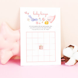 Niedliches Halloween Pink Ghost Baby Dusche Bingo 