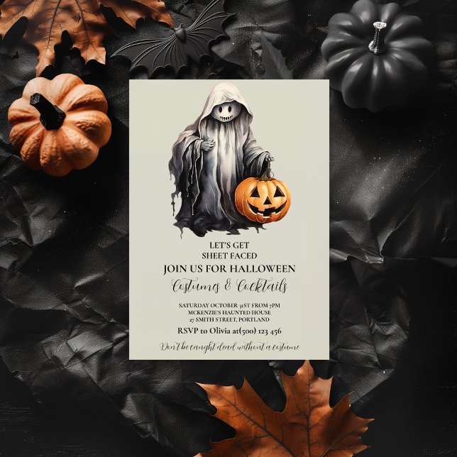 Niedliches Halloween Pumpkin Boo Party Einladung (Von Creator hochgeladen)