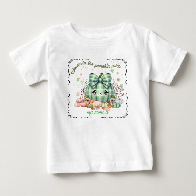 Niedliches Halloween Pumpkin-Design, individuell a Baby T-shirt (Vorderseite)
