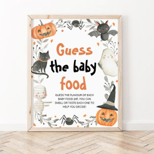 Niedliches Halloween Raten die Baby Food Baby Dusc Poster