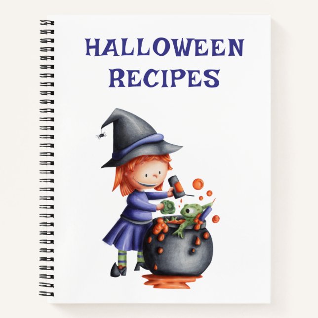 Niedliches Halloween-Rezept Kochbuch Notizbuch (Vorderseite)