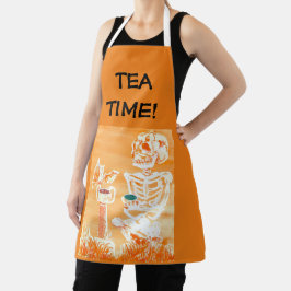 Niedliches Halloween Skeleton-Bat Tea Küche Schürz Schürze