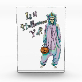 Niedliches Halloween Skeleton Fotoblock