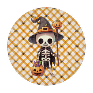 Niedliches Halloween-Skelett Schneidebrett