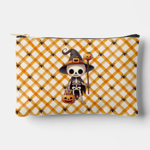 Niedliches Halloween-Skelett Zubehörtasche