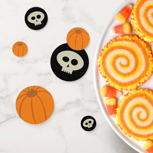 Niedliches Halloween Skull Pumpkin Party Confetti Konfetti (Von Creator hochgeladen)