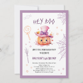 Niedliches Halloween Spooktacular Girl 6. Geburtst Einladung