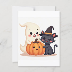 Niedliches Halloween-Squad   Tragetasche Postkarte