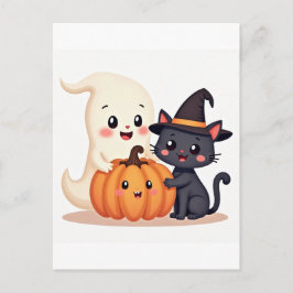 Niedliches Halloween-Squad | Tragetasche Postkarte