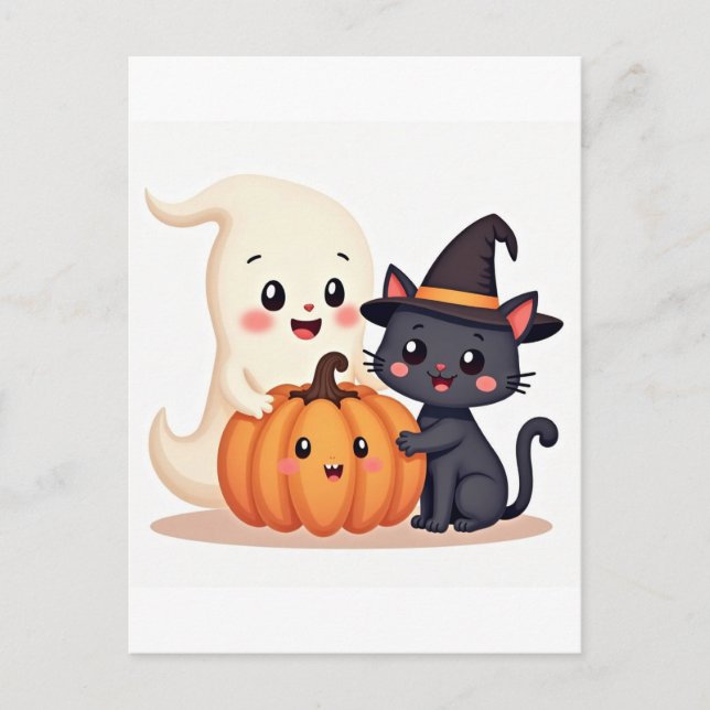 Niedliches Halloween-Squad | Tragetasche Postkarte (Vorderseite)