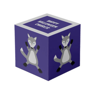 Niedliches Halloween Wolf Custom Foto Upload Würfel