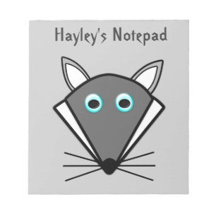 Niedliches Halloween-Wolf - individualisierbares N Notizblock
